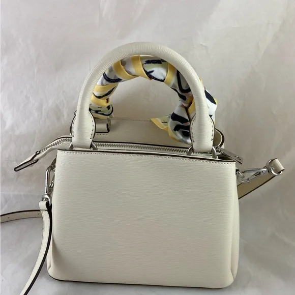DKNY Paige Small Satchel R21DL465 Crossbody Strap and Double Handle With Scarf - Picture 4 of 13
